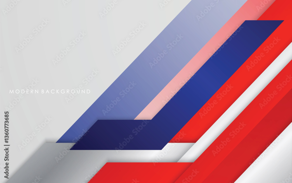 Poster illustration vector graphic of abstract background blue and red gradients with white color overlap l