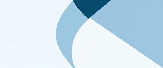 Minimalist Abstract Digital Painting with Overlapping Geometric Shapes in Muted Blues and Grays