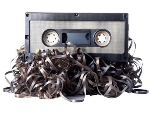 cassette tape isolated on white