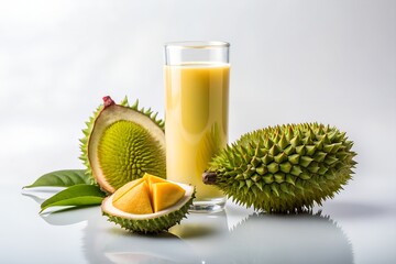 durian juice in white background
