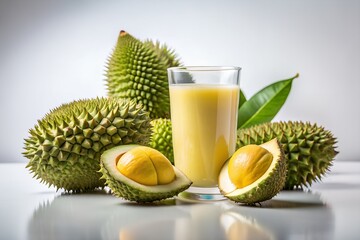 durian juice in white background