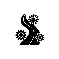 creative details Chrysanthemum Garden Icon vector illustration   