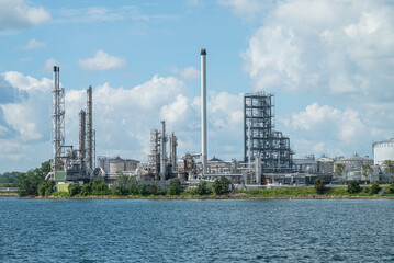 The oil refinery of city of Nyborg on Fyn in Denmark