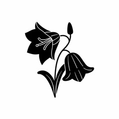 creative details Bluebell Wildflower Icon vector illustration  
