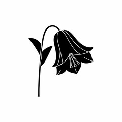 creative details Bluebell Wildflower Icon vector illustration  