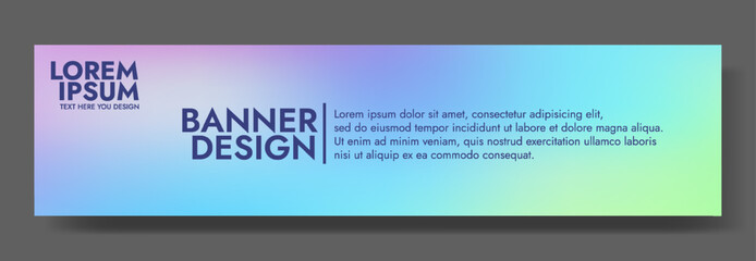Modern banner design with a pastel dream background.