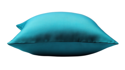 blue pillow isolated on white