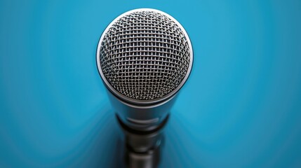 Close-up of a Professional Microphone: High-Quality Audio Recording Equipment