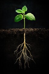 A plant sprout growing in Spring