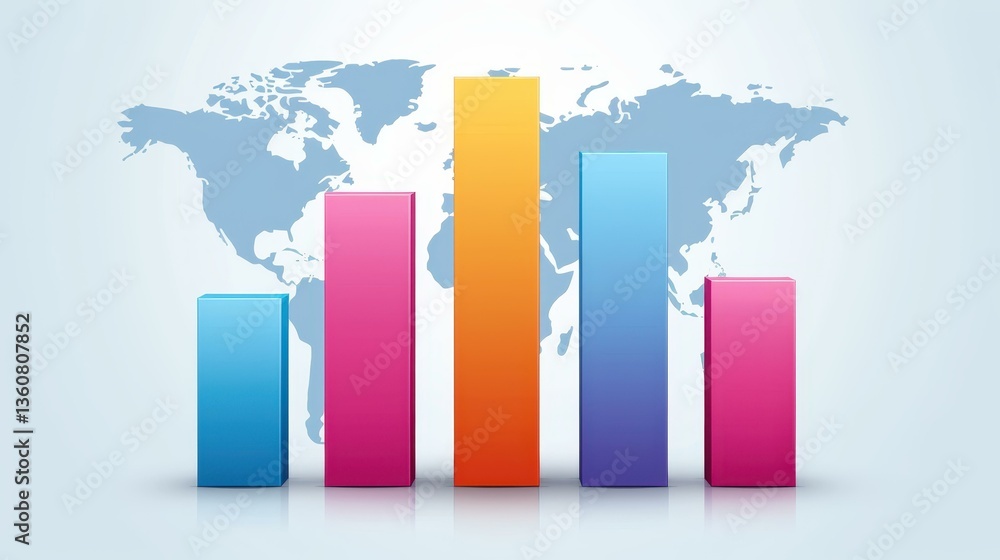 Poster a sleek infographics template for business charts, perfect for showcasing your data visually. easy t