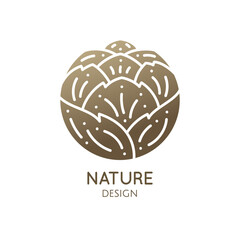 Rosebud logo template. Abstract flower for design of business, flower shop, cosmetics and ecology concepts, health, spa and beauty saloon.