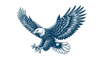 eagle engraving vector illustration