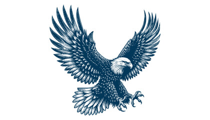 eagle engraving vector illustration