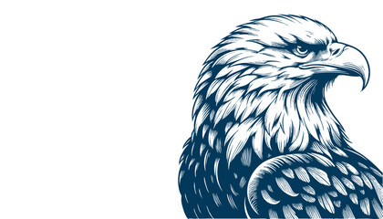 eagle engraving vector illustration