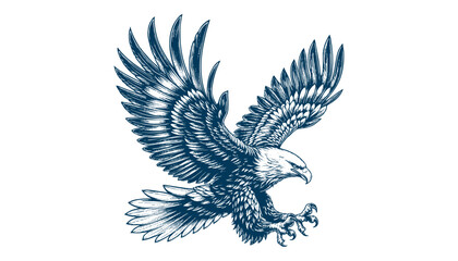 eagle engraving vector illustration