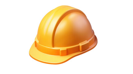 Fototapeta premium A bright yellow durable construction hard hat designed to protect workers on job sites and construction projects