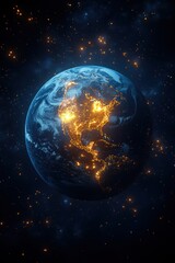Fototapeta premium Planet earth viewed from outer space.