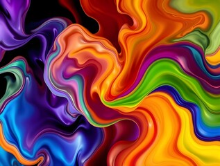 Fototapeta premium Abstract colorful paint splash background in vibrant rainbow colors, paint texture wallpaper