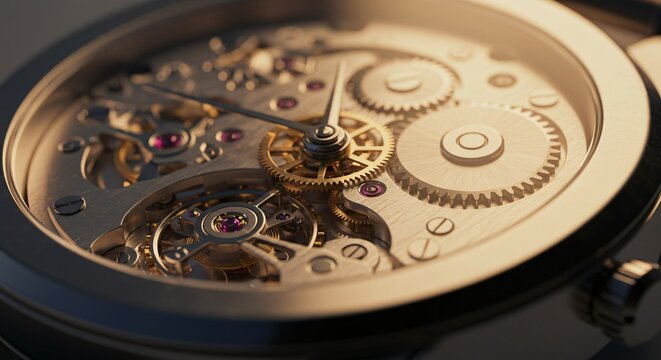 Luxury Watch Movement Macro Photography