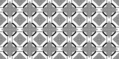 Seamless Transparent Monochrome Art Deco Style Geometric Pattern Wallpaper