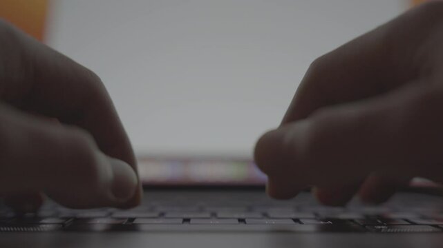 Working on a laptop
