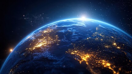 Fototapeta premium Planet earth viewed from outer space.