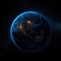 Obraz premium Planet earth viewed from outer space.