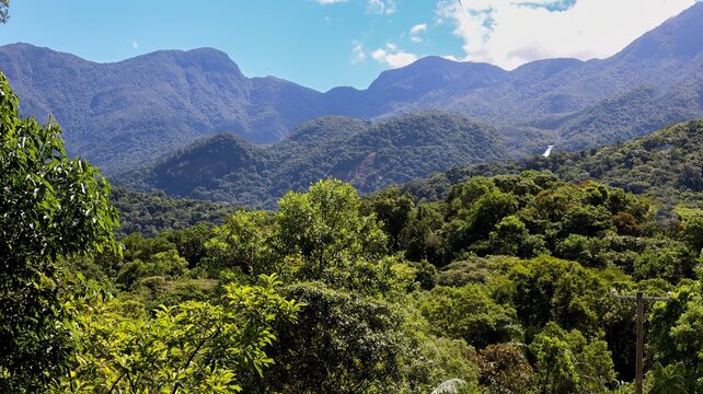 Serra do Mar do estado do Paran&aacute;, sul do Brasil, regi&atilde;o de mata atl&acirc;ntica