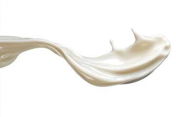 Creamy liquid flowing gracefully, creating a dynamic splash and swirl.