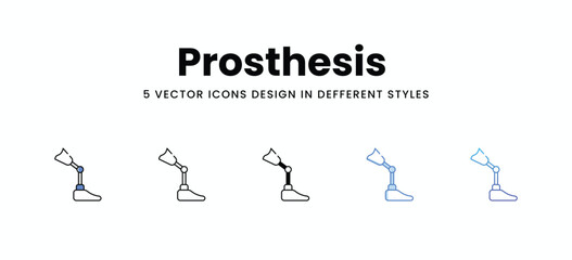 Prosthesis  vector icons set stock illustration