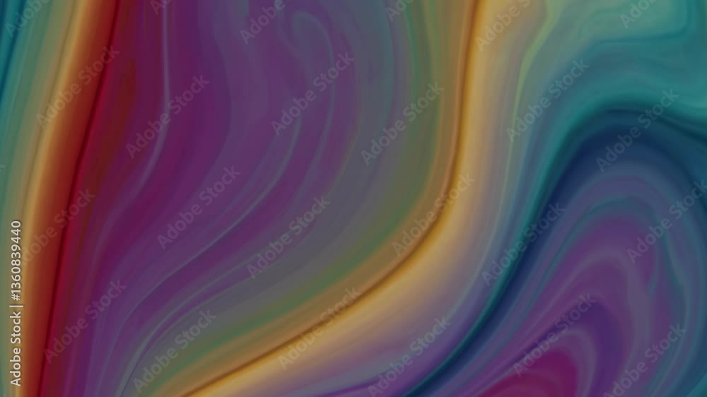 Poster abstract video background with vibrant, flowing colors in a top-down angle, creating a sense of moti