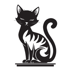 Stylized Bengal Cat Illustration, Wild Cat with Distinctive Markings