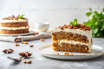 hummingbird cake in white background