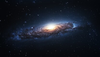 Fototapeta premium Spiral Galaxy with Deep Space, and Cosmos.