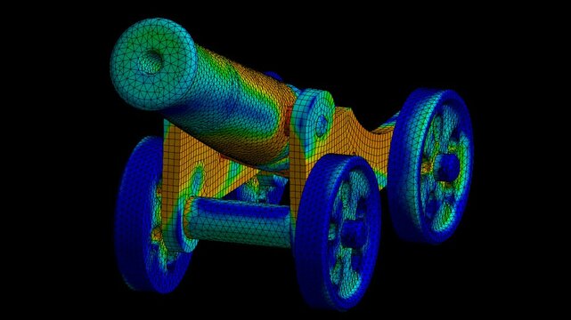 Mechanic simulation - Stress analysis of cannon
