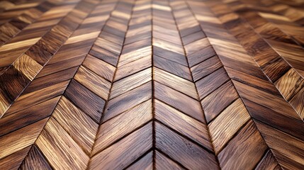 Herringbone Parquet Wood Flooring: Dark Brown Wooden Texture Background, Interior Design, Home Decor