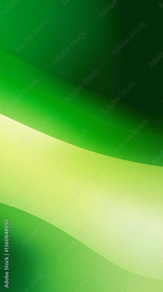 Poster green and acid gradient background creating soft waves