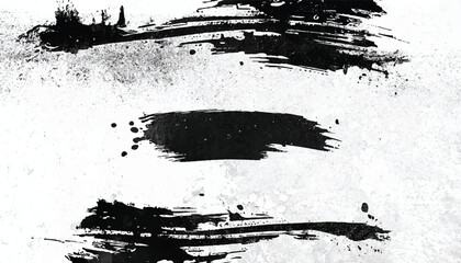 Black brushstroke textures for artistic backgrounds. Black paint strokes. Brush strokes texture. Vector paint brush strokes.