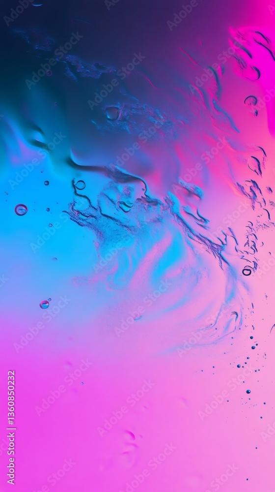 Aufkleber abstract background featuring a vibrant pink and blue gradient with bubbles and swirling patterns