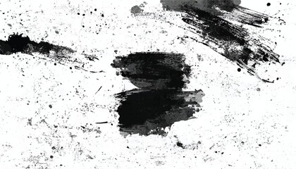 Black brushstroke textures for artistic backgrounds. Black paint strokes. Brush strokes texture. Vector paint brush strokes.