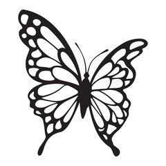 Elegant Butterfly Artwork, Delicate Insect Silhouette