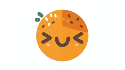 A cheerful orange with a smiling face perfect for food and healthrelated content