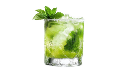 mojito cocktail isolated on white