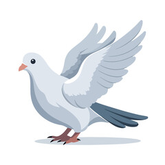 Obraz premium White dove with peace symbols ready fly
