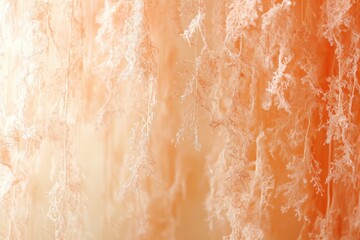Fototapeta premium Intricate, delicate tendrils in warm orange hues. Abstract nature background.