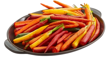 Roasted Rainbow Carrots and Vegetables in a Dish