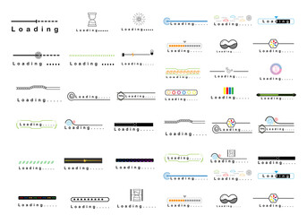 loading element asset for app web ui ux design big set