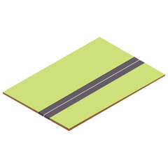 Isometric empty street Vector