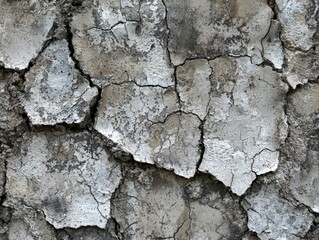 Obraz premium Striking monochrome image of cracked earth, showcasing texture and detail. Perfect for design projects needing a raw, natural feel.