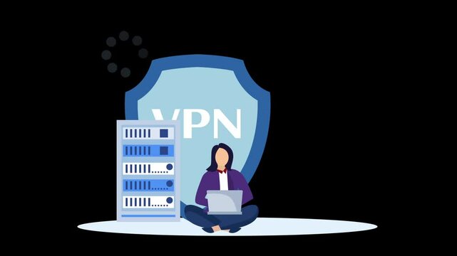 PN Access Animated Illustration or VPN 2d animated video